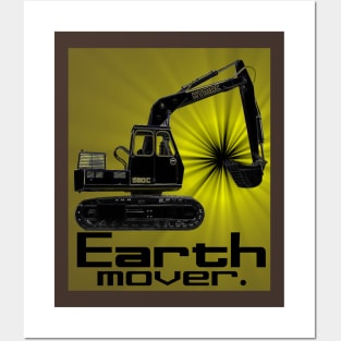 Excavator vintage Hymac. Posters and Art